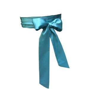 5753 Satin Sash Belt For Bridal Wedding Bridesmaid Dress 2'' Wide Double